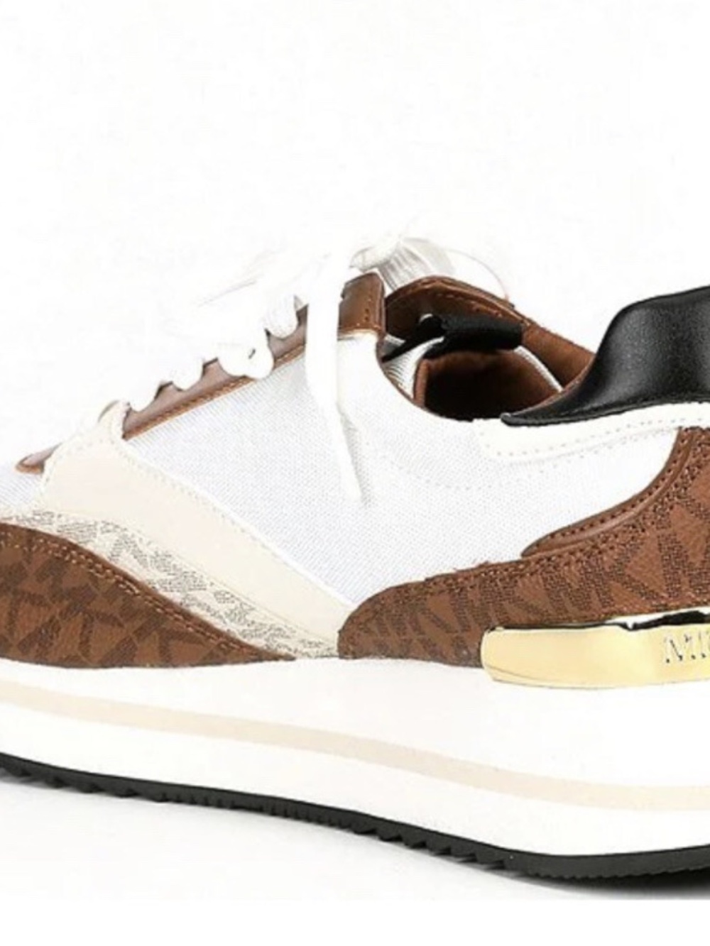 Michael Kors Mariah Tan & White Trainers, Size 8.5 - Picture 4 of 4